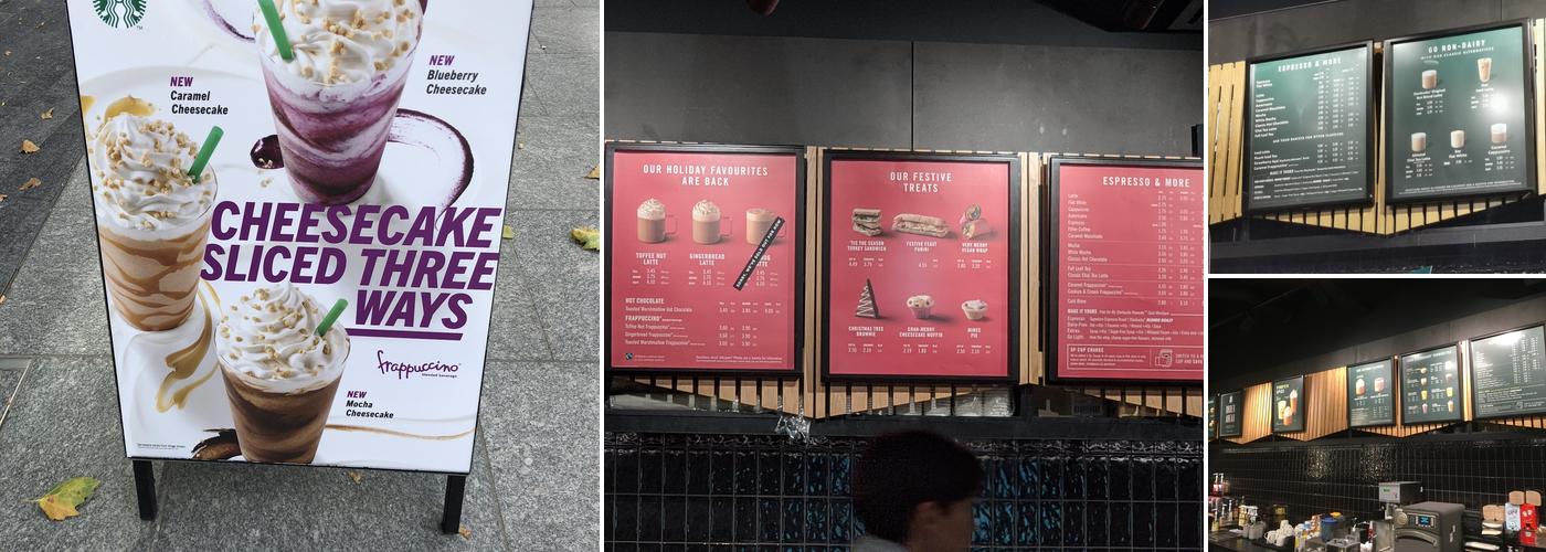 Starbucks Coffee Menu