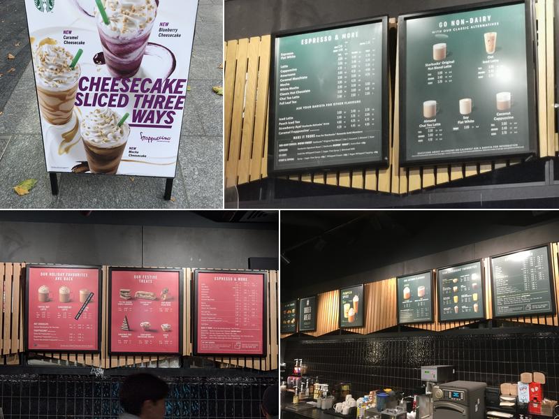 Starbucks Coffee Menu