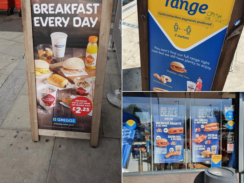 Greggs Menu