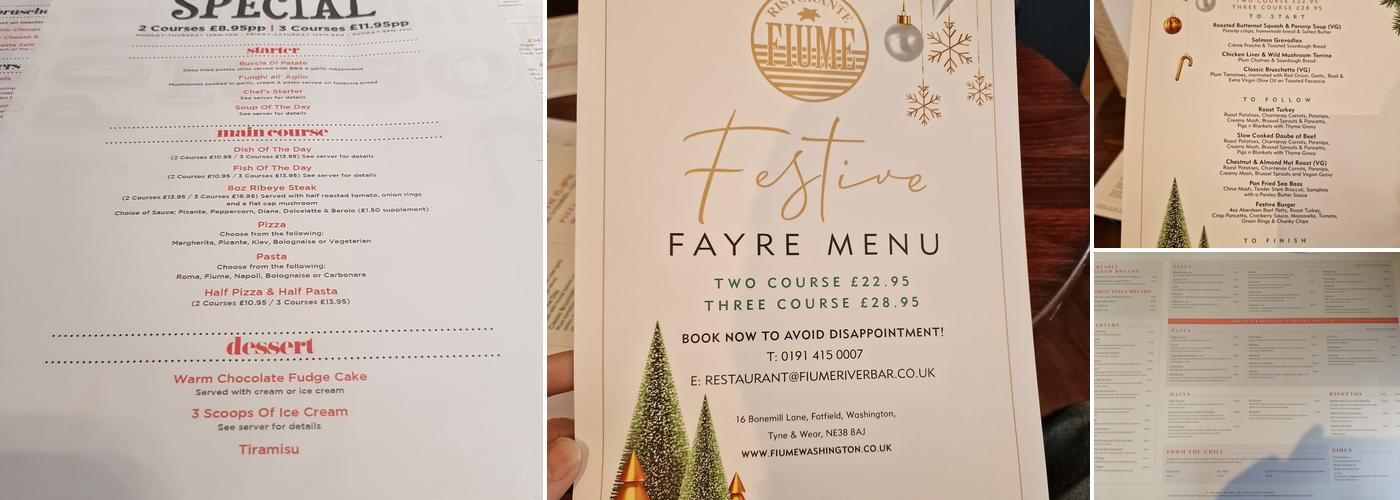 Ristorante Fiume Menu