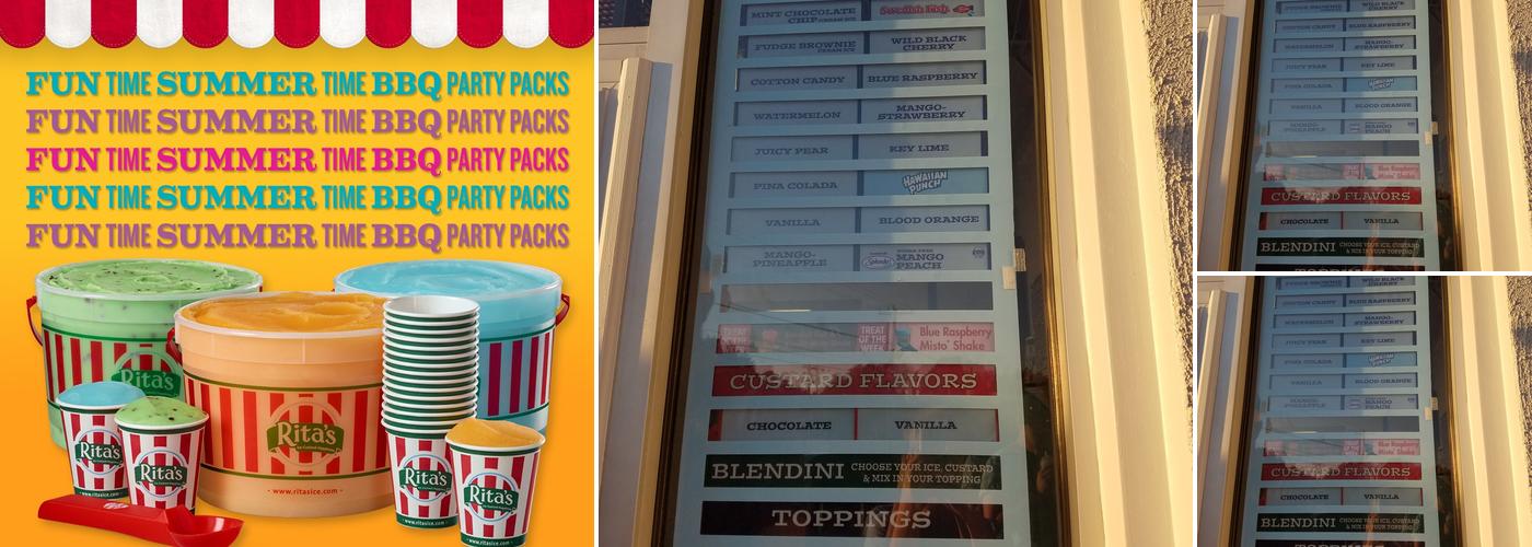 Rita's Italian Ice & Frozen Custard Menu