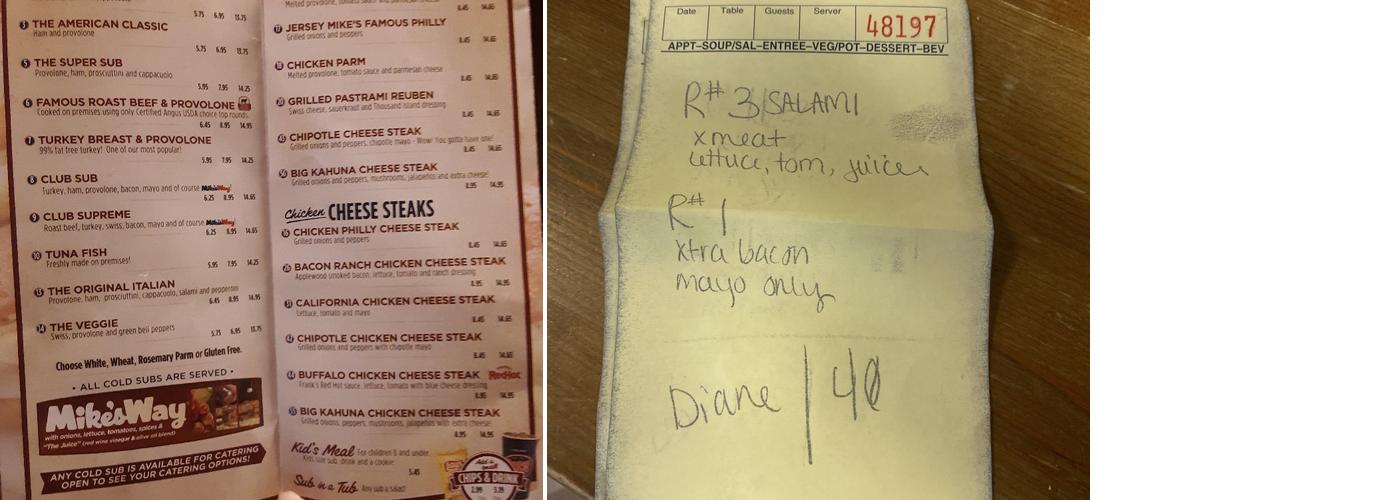 Jersey Mike's Subs Menu