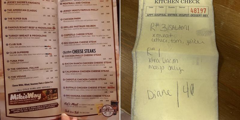 Jersey Mike's Subs Menu