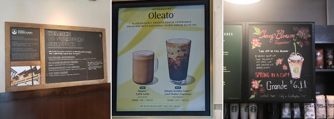 Starbucks Menu