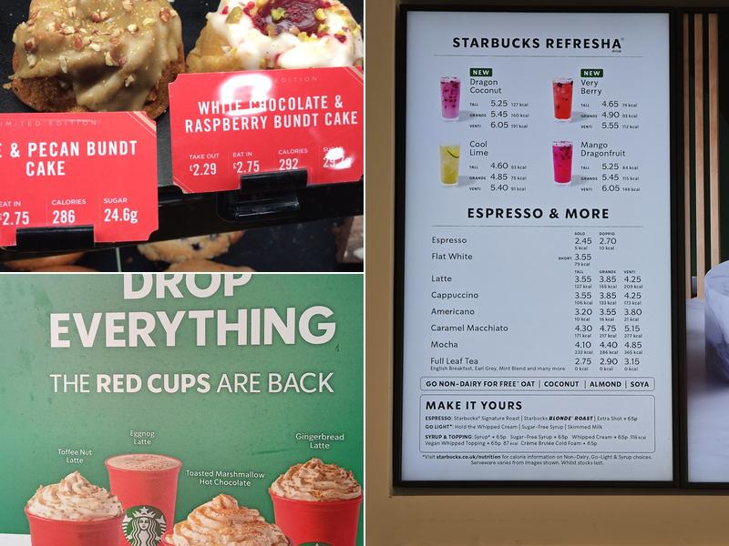 Starbucks Coffee Menu