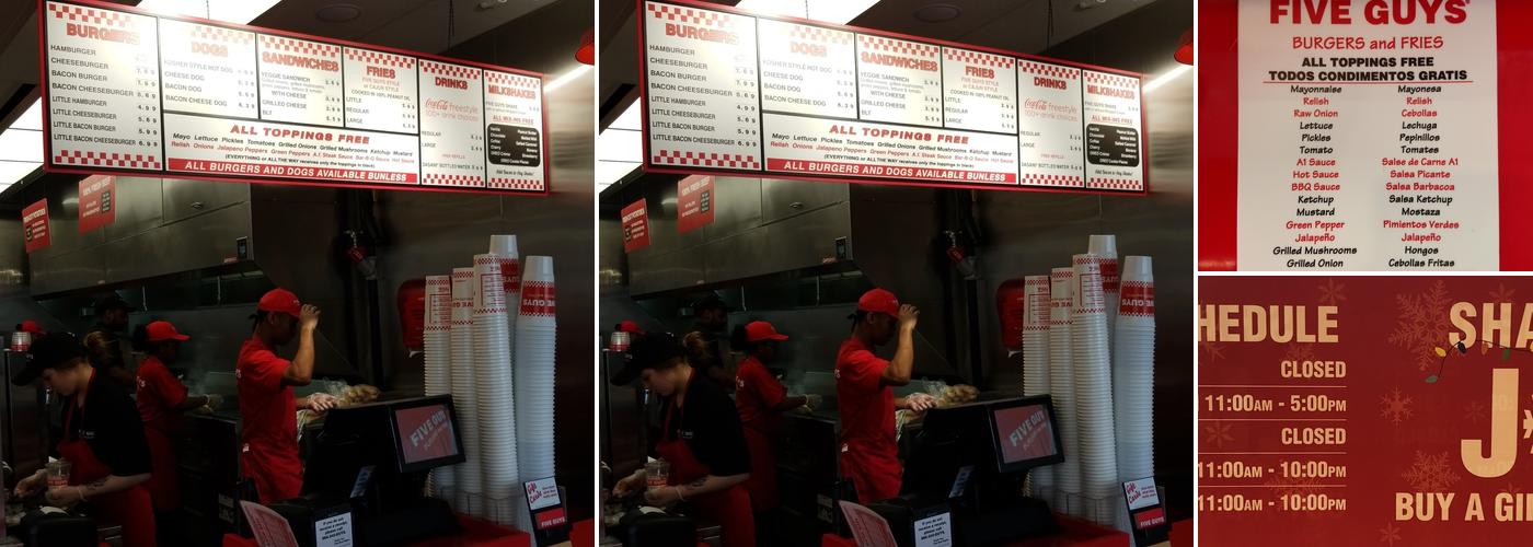 Five Guys Menu