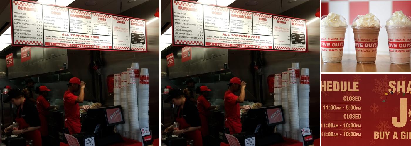 Five Guys Menu