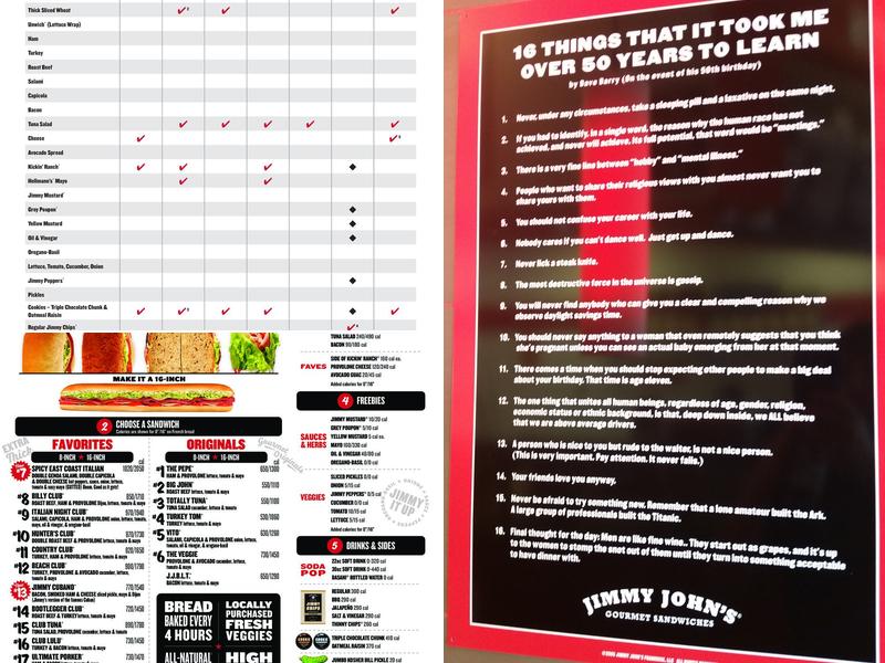 Jimmy John's Menu