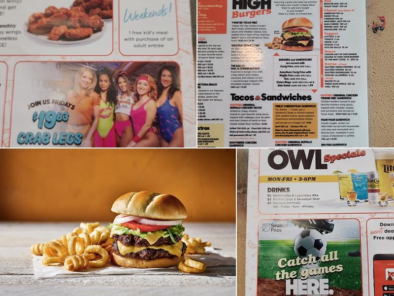 Hooters Menu