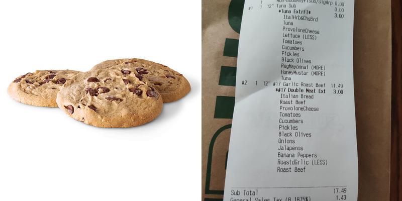 Subway Menu