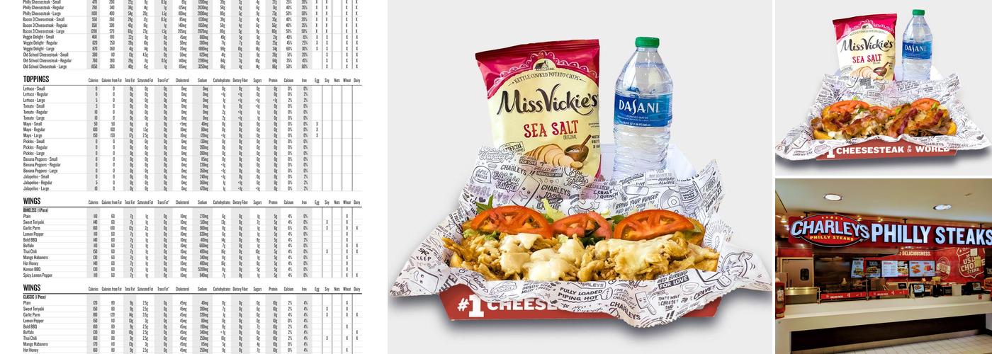 Charleys Cheesesteaks Menu