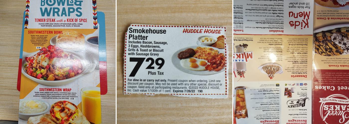 Huddle House Menu