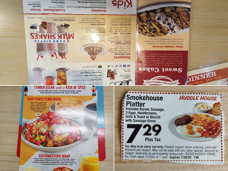 Huddle House Menu