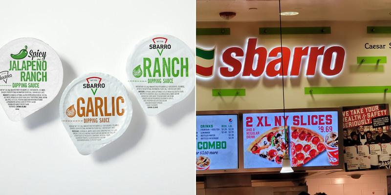 Sbarro Menu