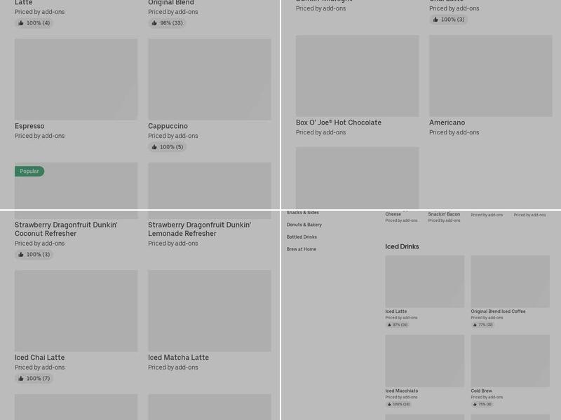 Dunkin' Menu
