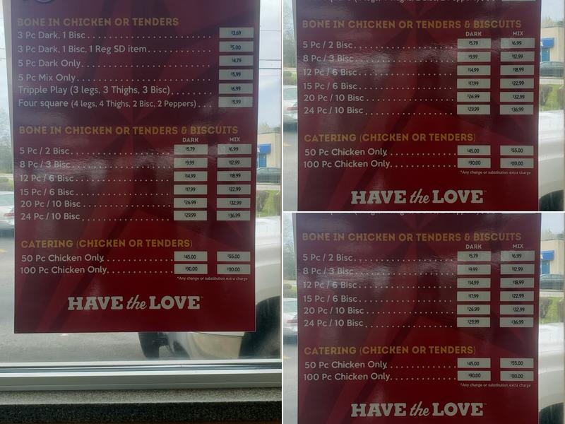 Church's Texas Chicken Menu