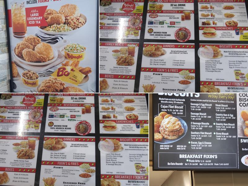 Bojangles Menu