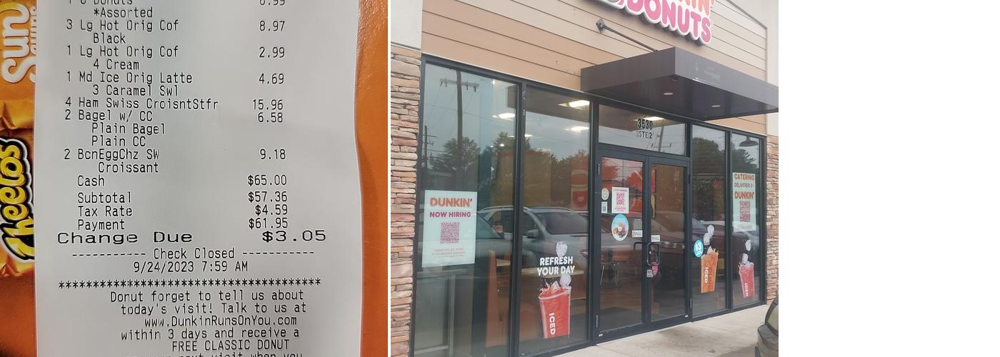Dunkin' Menu