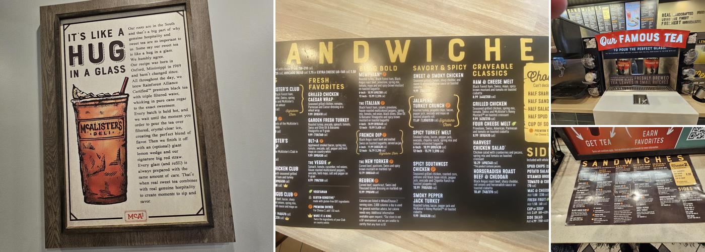 McAlister's Deli Menu