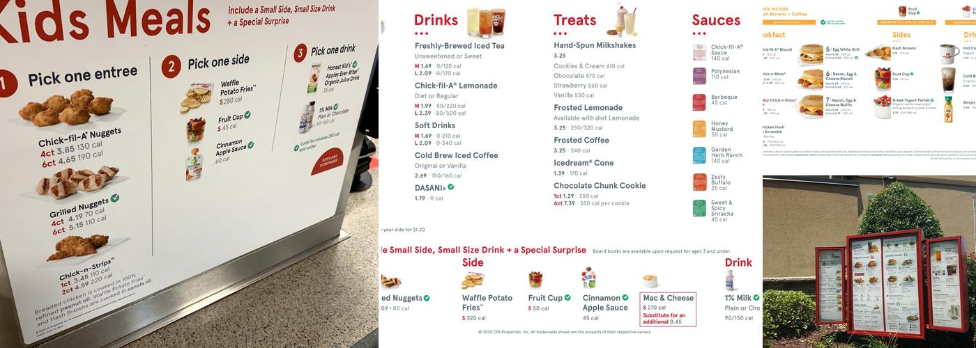 Chick-fil-A Menu