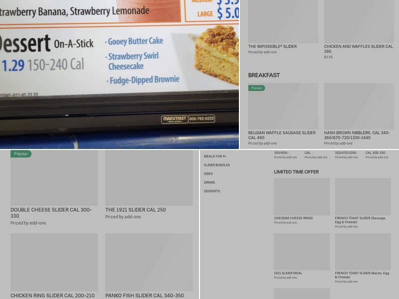 White Castle Menu