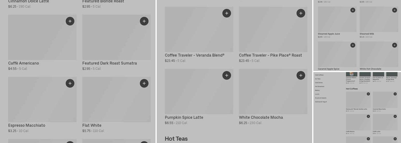 Starbucks Menu