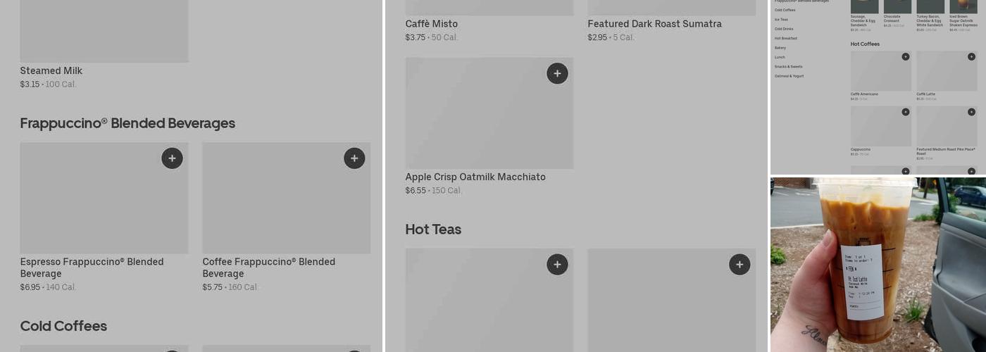 Starbucks Coffee Company Menu