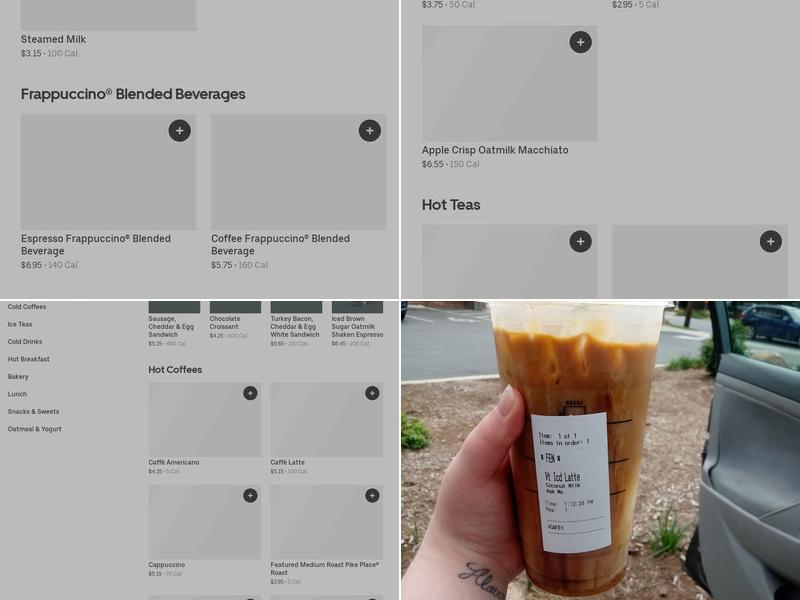 Starbucks Coffee Company Menu