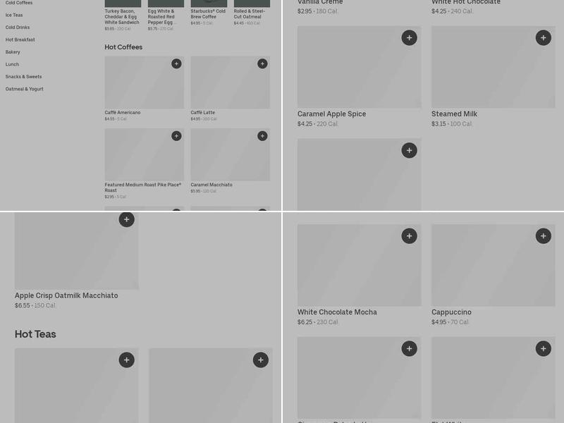 Starbucks Menu