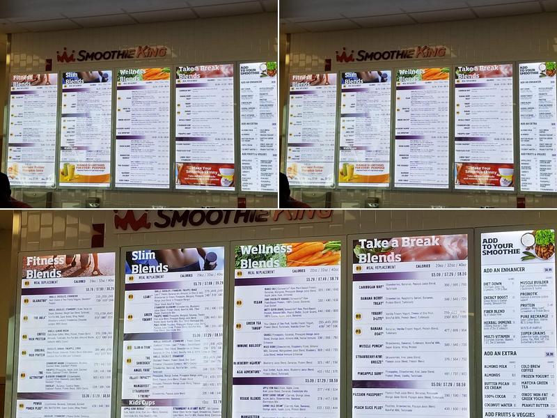 Smoothie King Menu