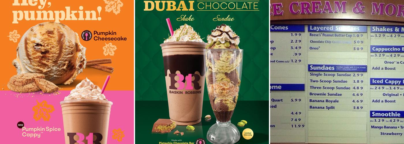 Baskin-Robbins Menu