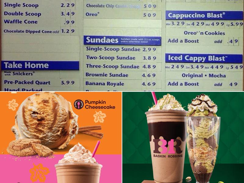Baskin-Robbins Menu