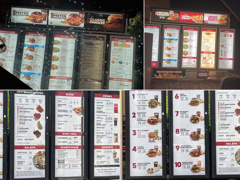 Wendy's Menu