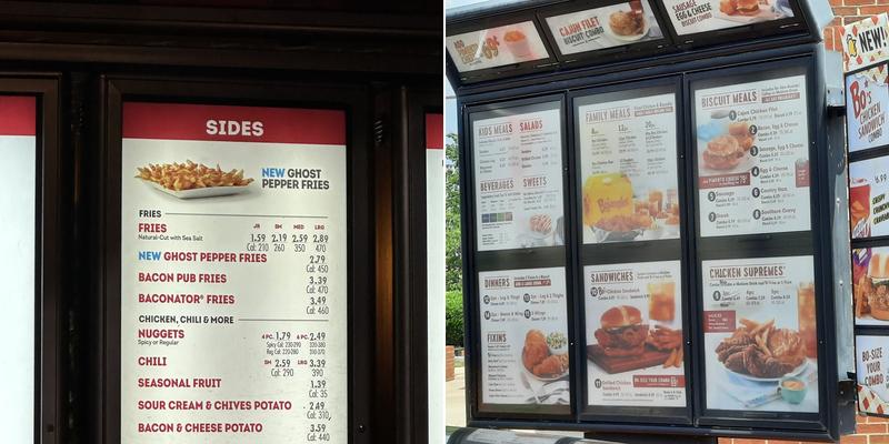 Wendy's Menu