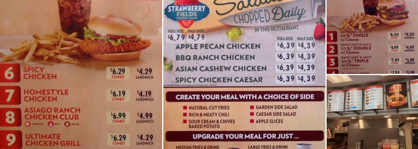 Wendy's Menu