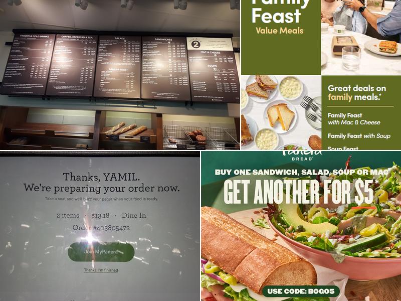 Panera Bread Menu