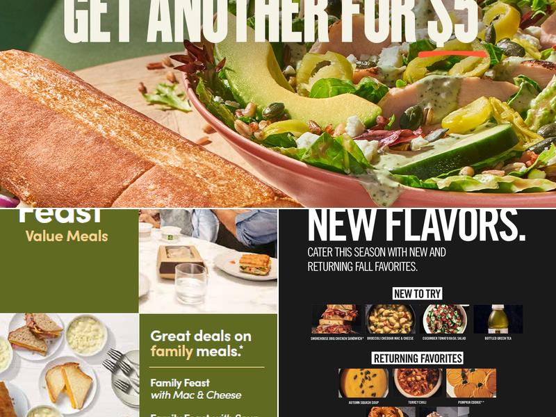 Panera Bread Menu