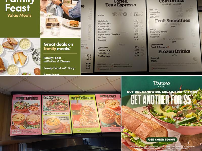Panera Bread Menu