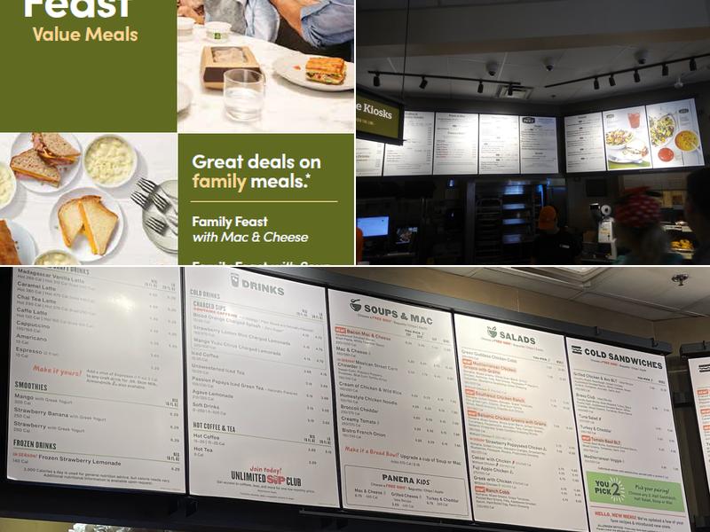Panera Bread Menu
