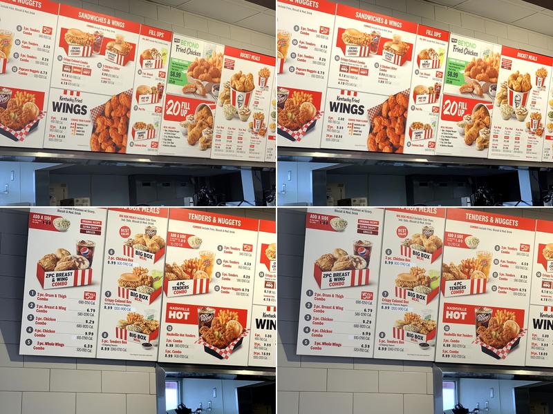 KFC Menu