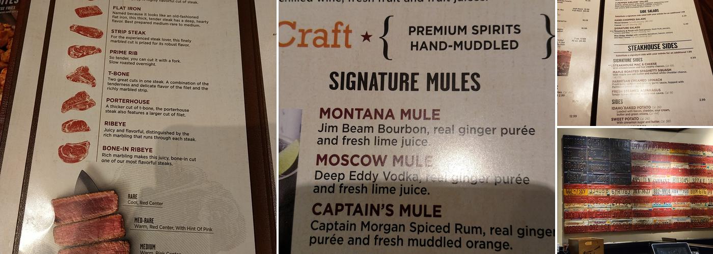 LongHorn Steakhouse Menu