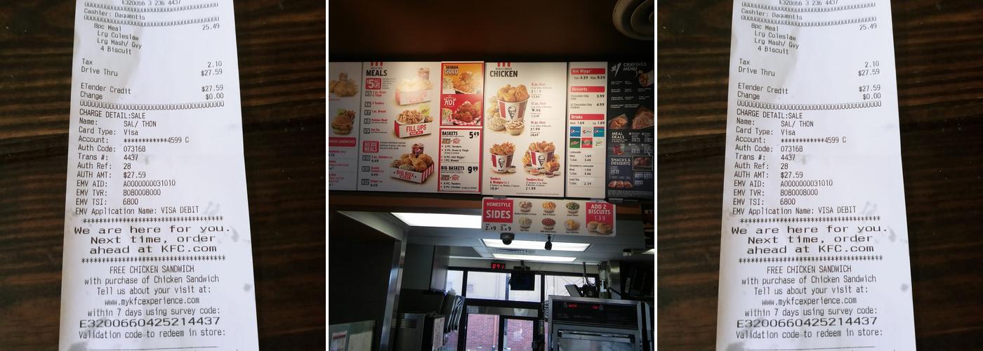 KFC Menu