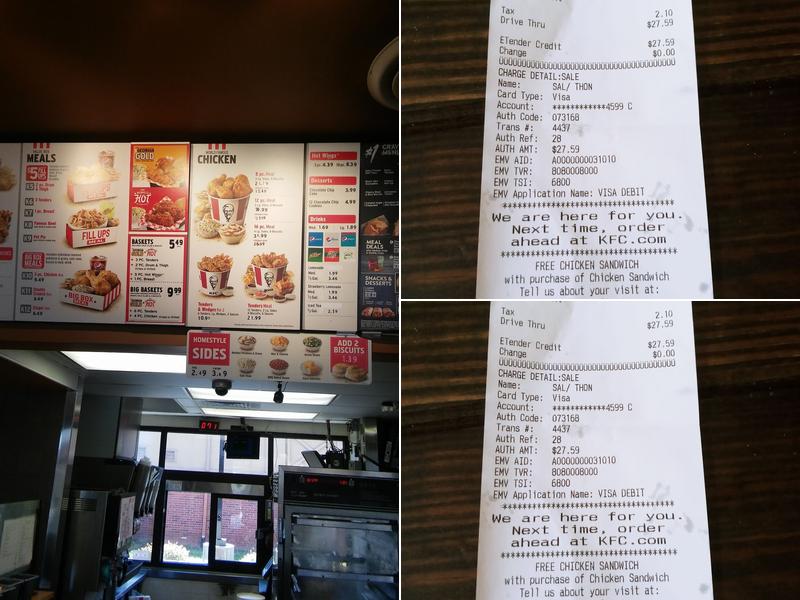 KFC Menu