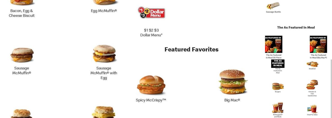 McDonald's Menu