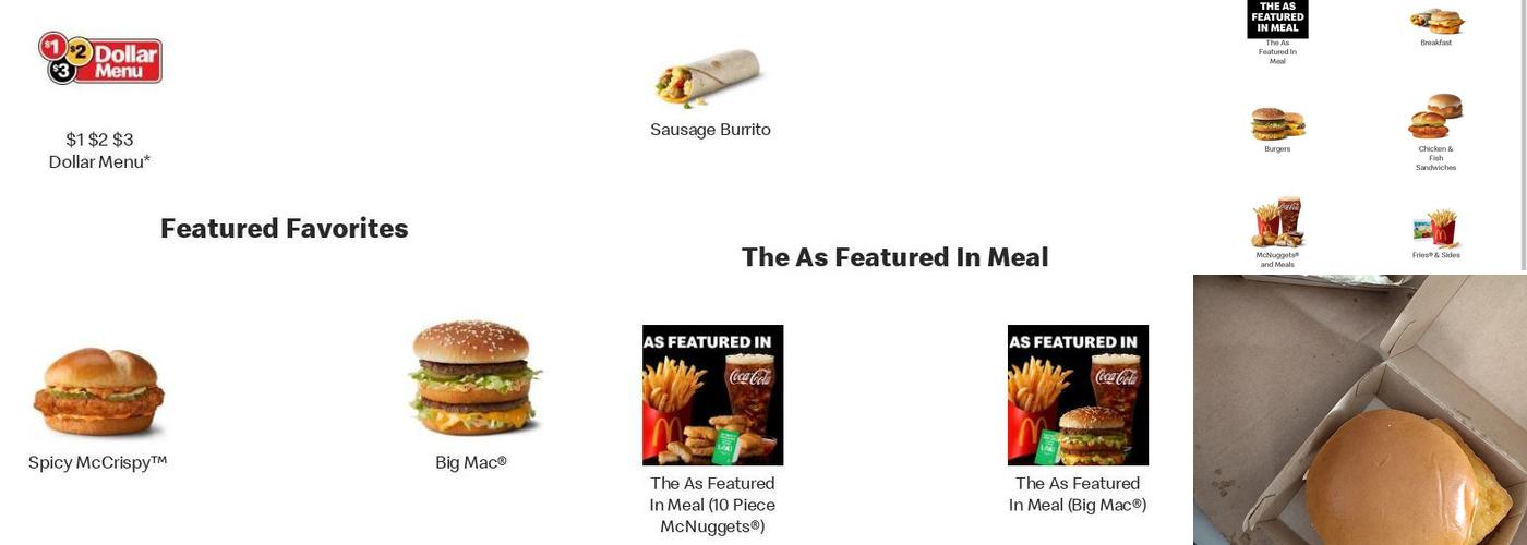 McDonald's Menu