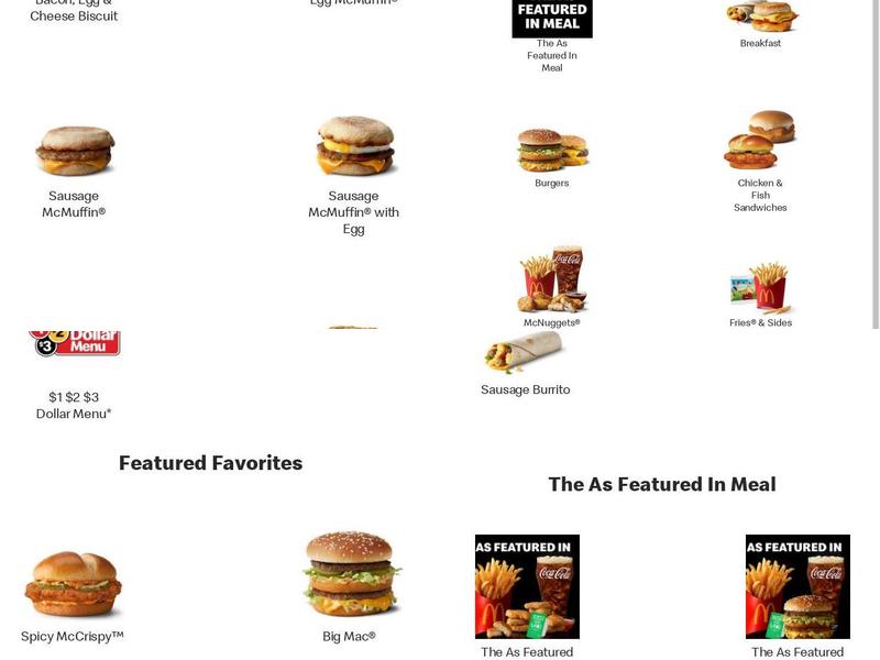 McDonald's Menu