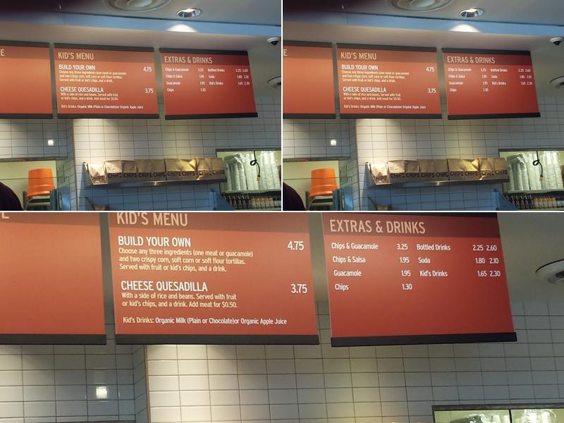 Chipotle Mexican Grill Menu
