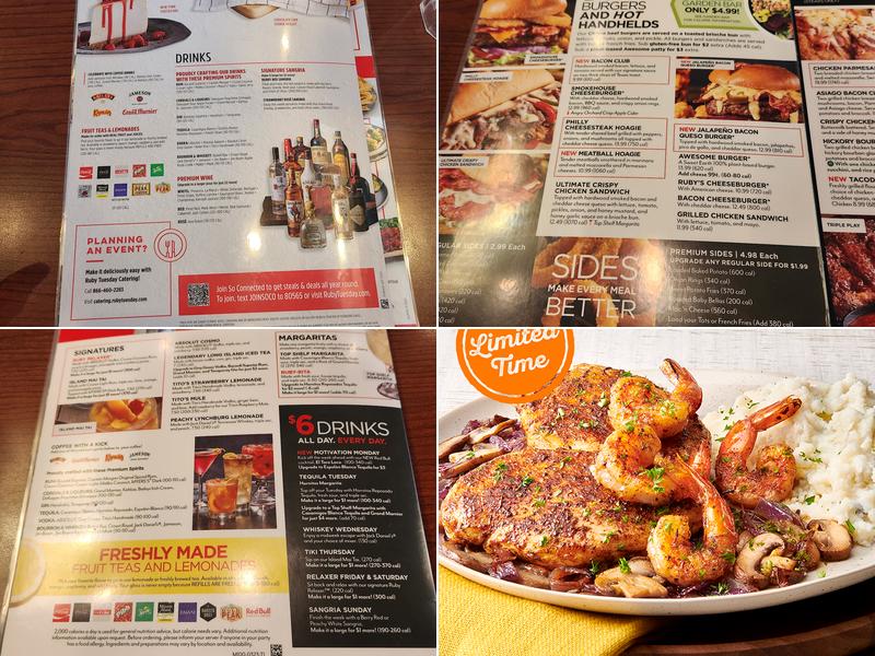 Ruby Tuesday Menu