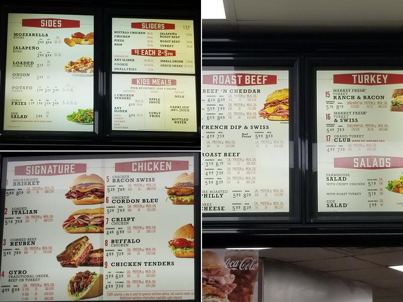 Arby's Menu