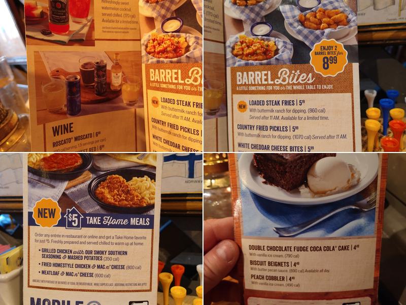 Cracker Barrel Old Country Store Menu